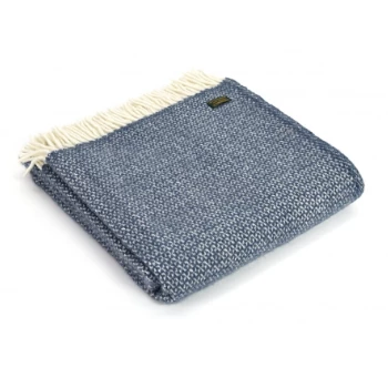 Tweedmill Blue Slate Illusion Pure New Wool Throw 150cm x 183cm 3 Tweedmill Blue Slate Illusion Pure New Wool Throw 150cm x 183cm