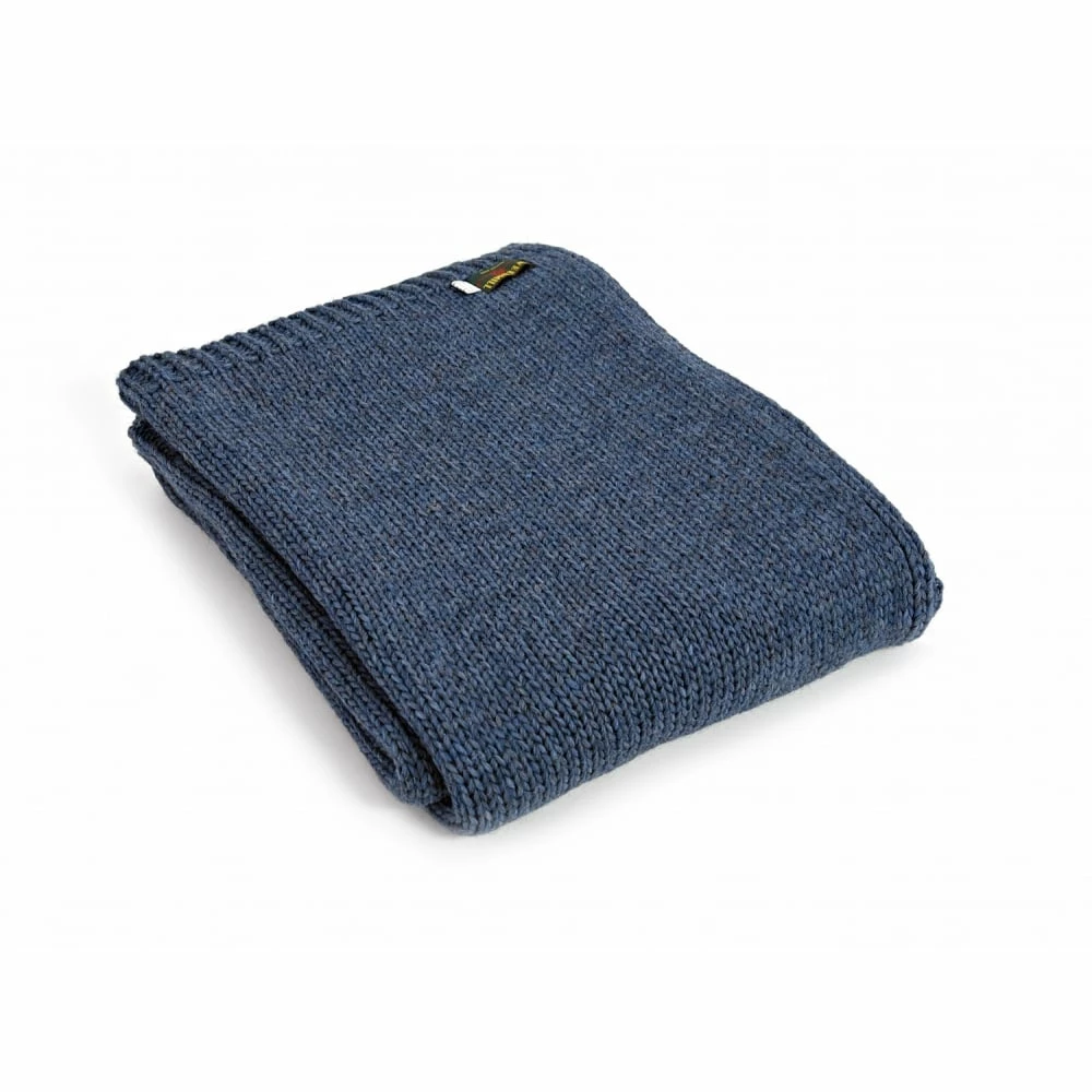 Tweedmill Blue Slate Knitted Alpaca Mix Throw 130cm x 180cm 5 Tweedmill Blue Slate Knitted Alpaca Mix Throw 130cm x 180cm