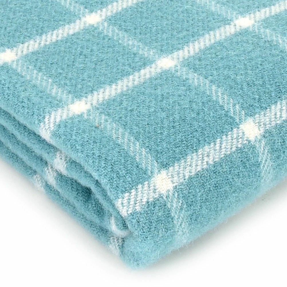 Tweedmill Spearmint Chequered Check Pure New Wool Throw 150cm x 183cm 5 Tweedmill Spearmint Chequered Check Pure New Wool Throw 150cm x 183cm