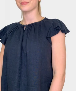 Velvet by Graham and Spencer Irene Linen Top Shadow