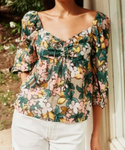 Velvet by Graham and Spencer Stass Puff Sleeve Top