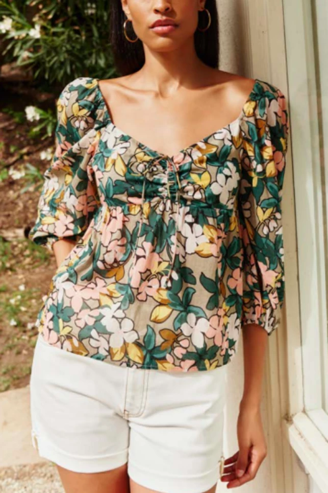 Velvet by Graham and Spencer Stass Puff Sleeve Top 3 Velvet by Graham and Spencer Stass Puff Sleeve Top