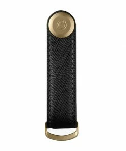 Orbitkey Saffiano Leather Keyring Liquorice Black