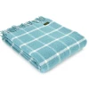 Tweedmill Spearmint Chequered Check Pure New Wool Throw 150cm x 183cm 2 Tweedmill Spearmint Chequered Check Pure New Wool Throw 150cm x 183cm