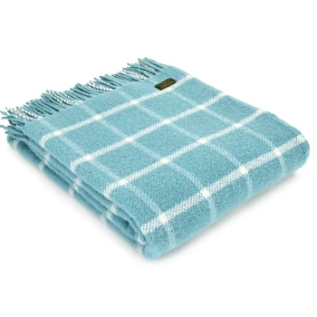 Tweedmill Spearmint Chequered Check Pure New Wool Throw 150cm x 183cm 3 Tweedmill Spearmint Chequered Check Pure New Wool Throw 150cm x 183cm