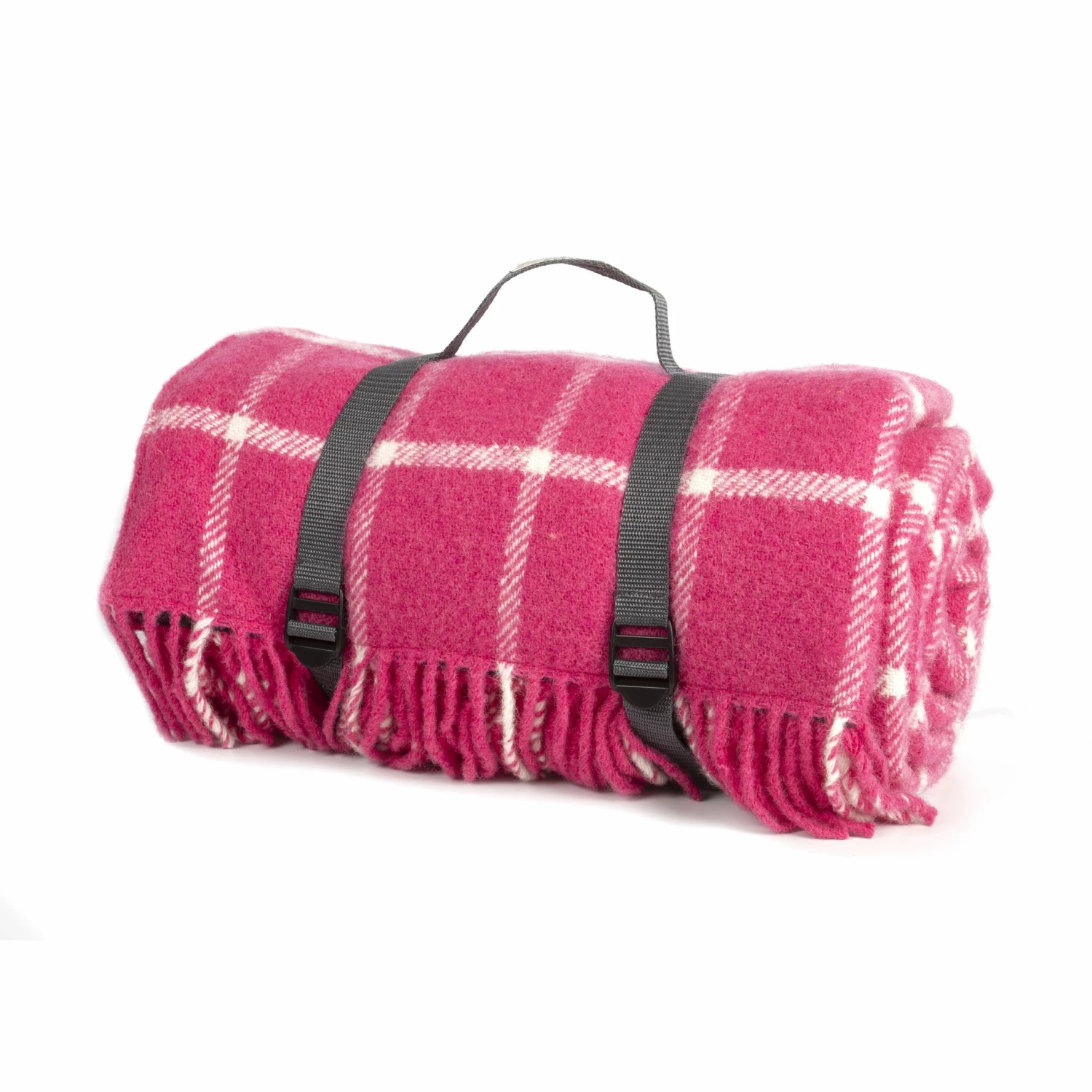 Tweedmill Pink Chequered Check Polo Picnic Rug with Waterproof Backing 3 Tweedmill Pink Chequered Check Polo Picnic Rug with Waterproof Backing