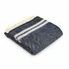 Tweedmill Navy & Silver Grey Fishbone 2 Stripe Pure New Wool Throw 150cm x 183cm 1 Tweedmill Navy & Silver Grey Fishbone 2 Stripe Pure New Wool Throw 150cm x 183cm