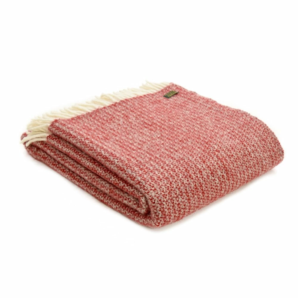 Tweedmill Red & Silver Illusion Pure New Wool Throw 150cm x 183cm 3 Tweedmill Red & Silver Illusion Pure New Wool Throw 150cm x 183cm