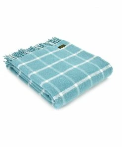 Tweedmill Spearmint Chequered Check Pure New Wool Throw 150cm x 183cm 10 Tweedmill Spearmint Chequered Check Pure New Wool Throw 150cm x 183cm