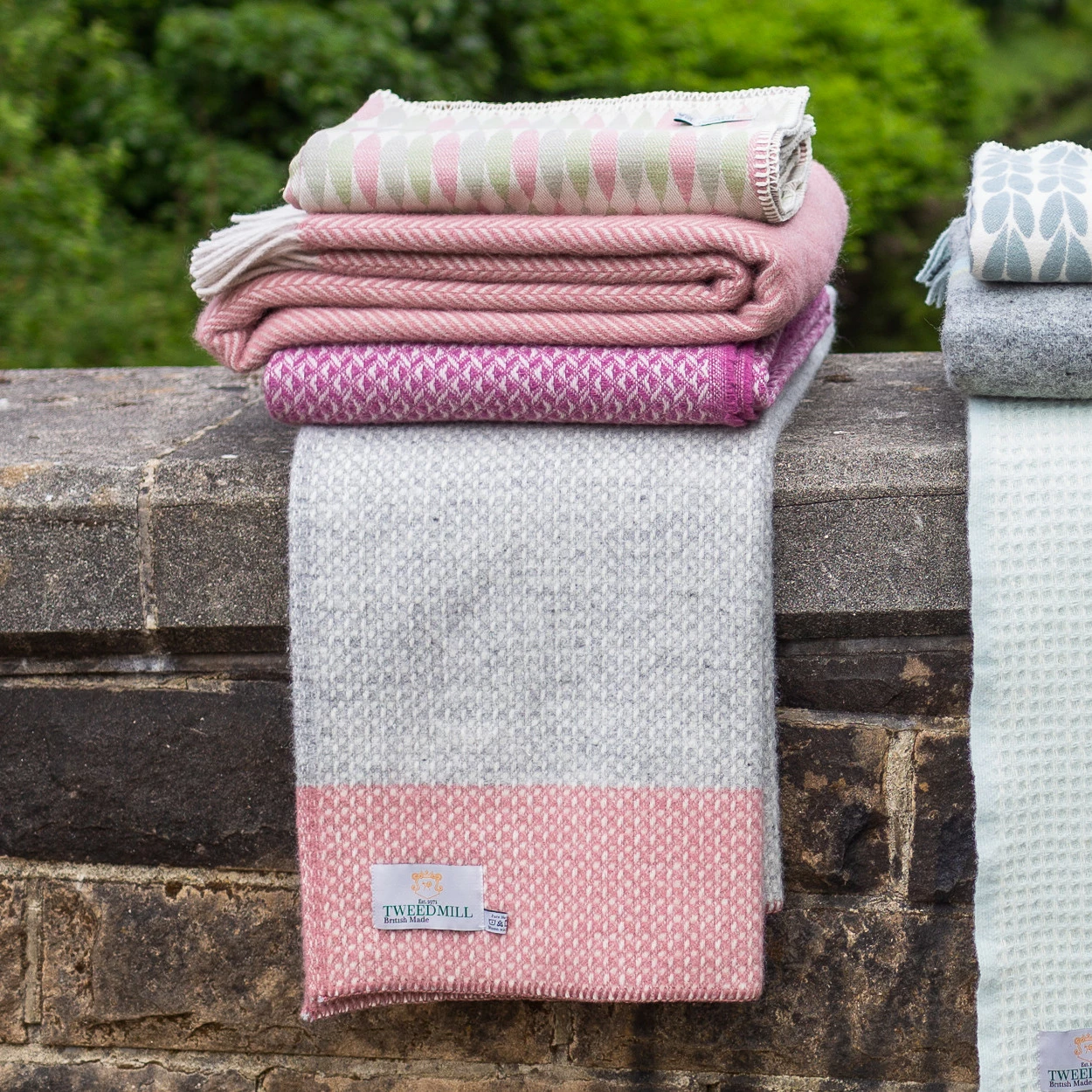 Tweedmill Throw Decke Crossweave Dusky Pink 4 Tweedmill Throw Decke Crossweave Dusky Pink