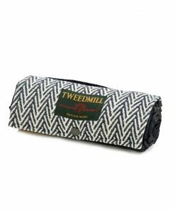 Tweedmill Navy Organic Cotton Walker Companion Picnic Rug with Waterproof Backing