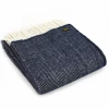 Tweedmill Navy Fishbone Pure New Wool Throw 150cm x 183cm 2 Tweedmill Navy Fishbone Pure New Wool Throw 150cm x 183cm