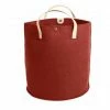 Tweedmill Felt Storage Basket with Leather Handles 2 Tweedmill Felt Storage Basket with Leather Handles