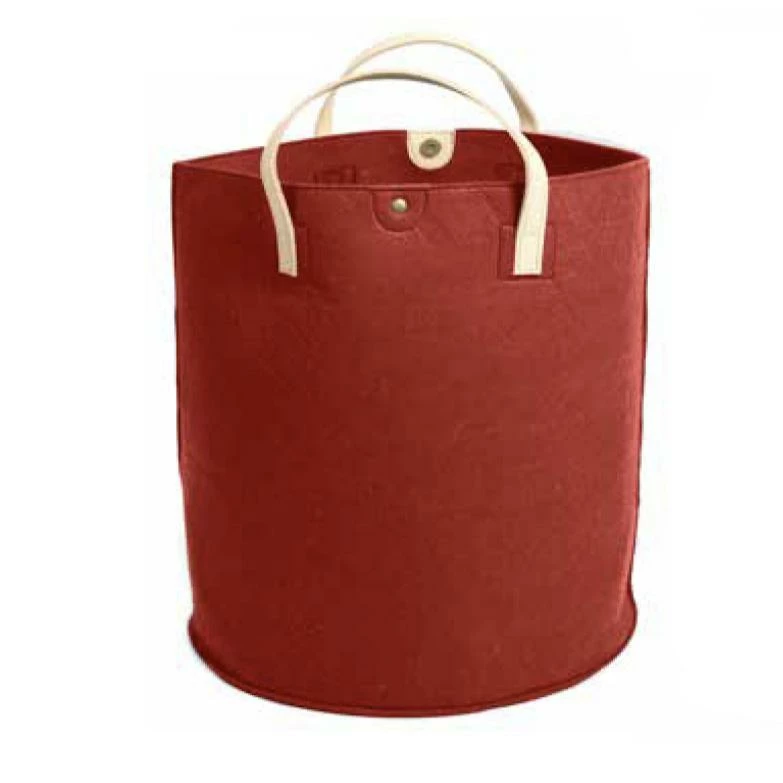 Tweedmill Felt Storage Basket with Leather Handles 3 Tweedmill Felt Storage Basket with Leather Handles