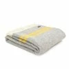 Tweedmill Grey & Yellow Fishbone 2 Stripe Pure New Wool Throw 150cm x 183cm 1 Tweedmill Grey & Yellow Fishbone 2 Stripe Pure New Wool Throw 150cm x 183cm