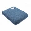 Tweedmill Ink Blue Pure New Wool Beehive Throw with Silver Grey Blanket Stitch Edge 2 Tweedmill Ink Blue Pure New Wool Beehive Throw with Silver Grey Blanket Stitch Edge