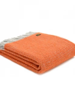 Tweedmill Pumpkin Illusion Pure New Wool Throw 150cm x 183cm