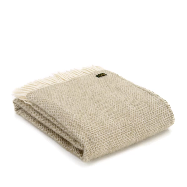 Tweedmill Oatmeal Beehive Throw 3 Tweedmill Oatmeal Beehive Throw
