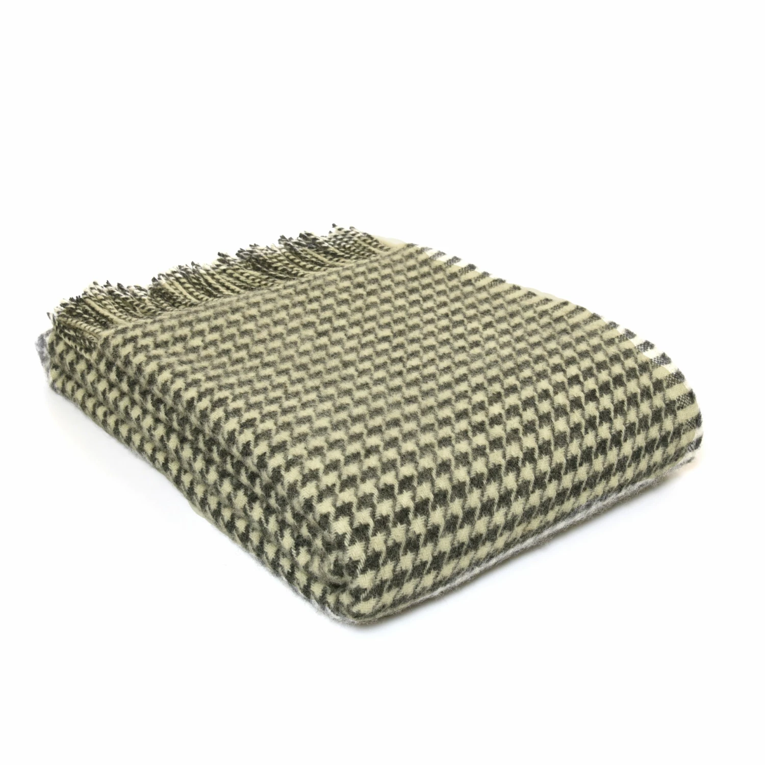 Tweedmill Charcoal Houndstooth Pure New Wool Throw 140cm x 183cm 3 Tweedmill Charcoal Houndstooth Pure New Wool Throw 140cm x 183cm