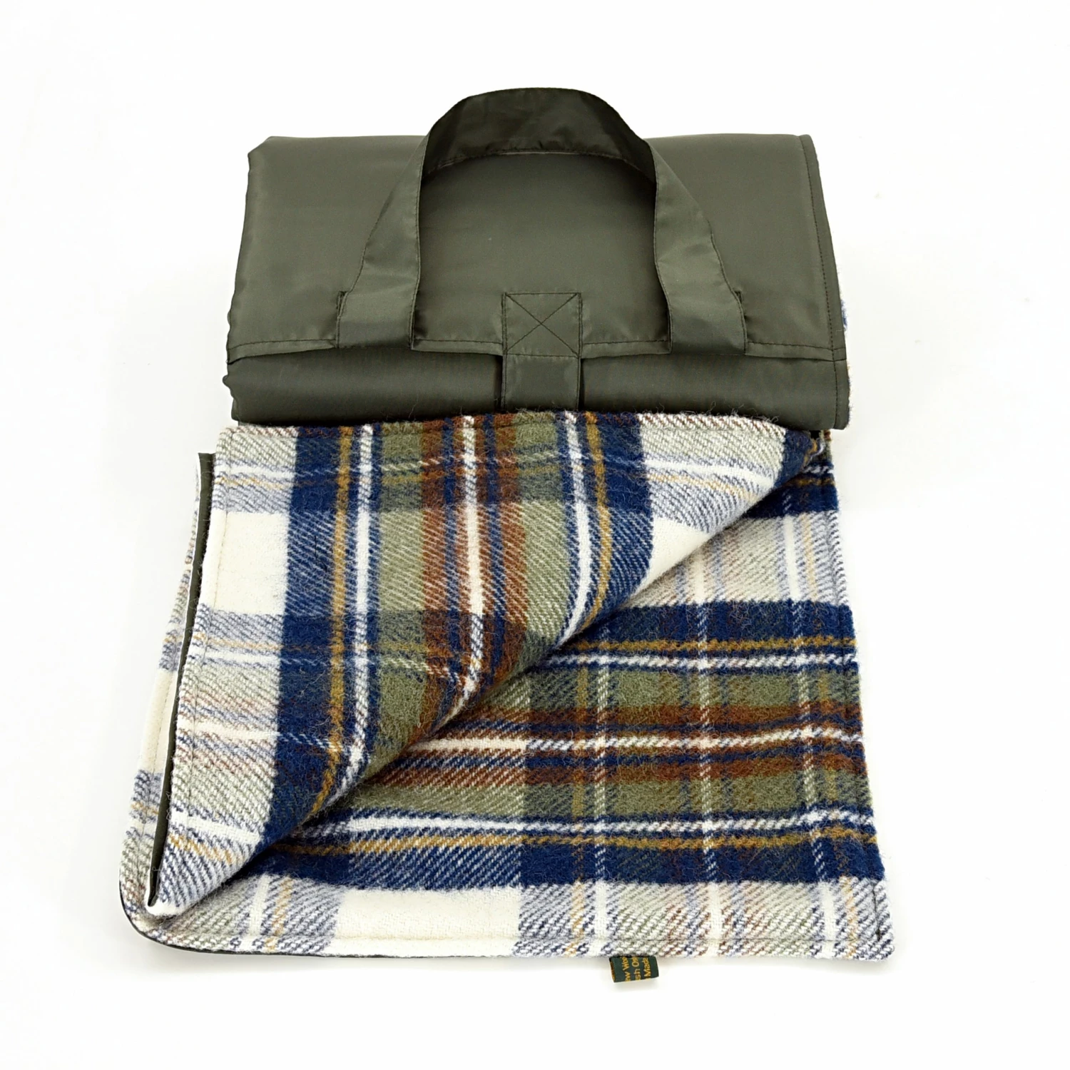 Tweedmill Dress Stewart Tartan Muted Blue/Olive Eventer Pure New Wool Picnic Blanket 4 Tweedmill Dress Stewart Tartan Muted Blue/Olive Eventer Pure New Wool Picnic Blanket