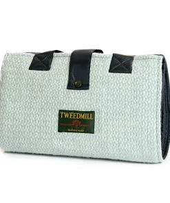 Tweedmill Duck Egg/Navy Illusion Leisure/Picnic Rug with Pocket & Waterproof Backing