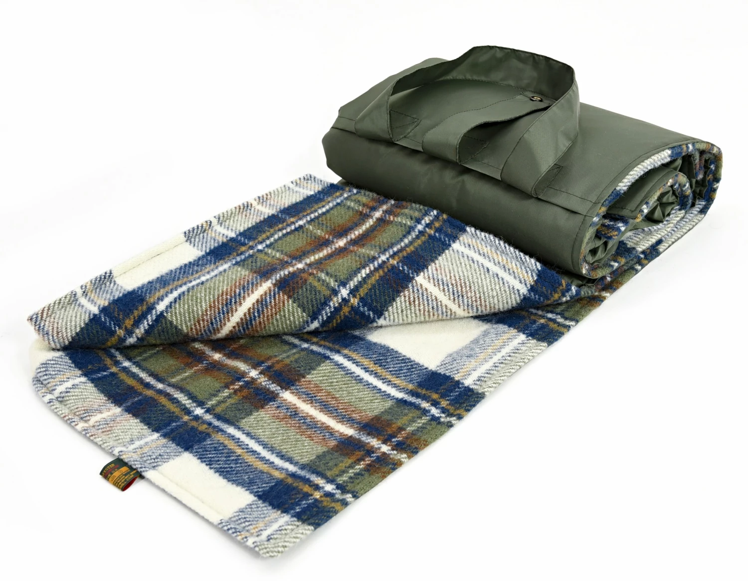 Tweedmill Dress Stewart Tartan Muted Blue/Olive Eventer Pure New Wool Picnic Blanket 3 Tweedmill Dress Stewart Tartan Muted Blue/Olive Eventer Pure New Wool Picnic Blanket