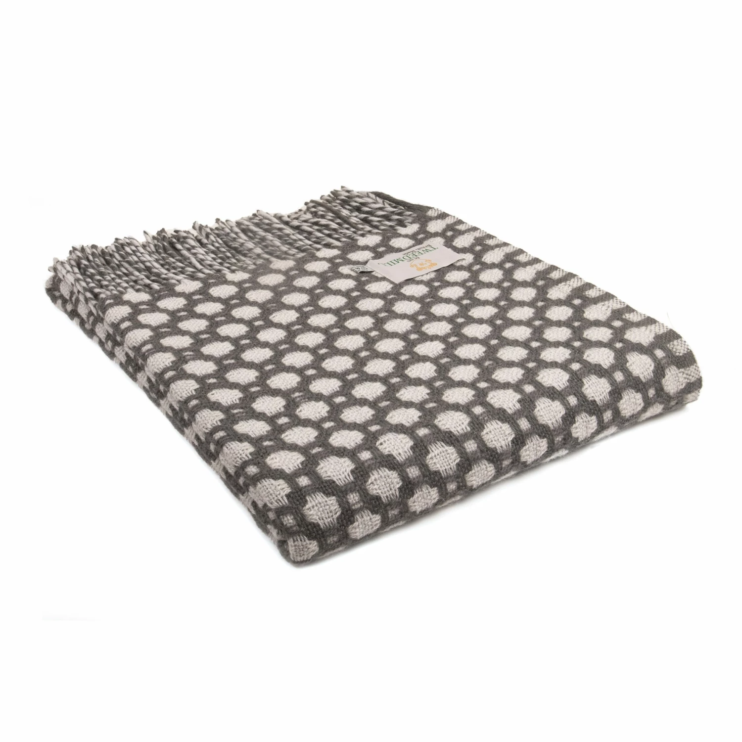 Tweedmill Grey/Glacier Pure New Wool Crossroads Throw 3 Tweedmill Grey/Glacier Pure New Wool Crossroads Throw