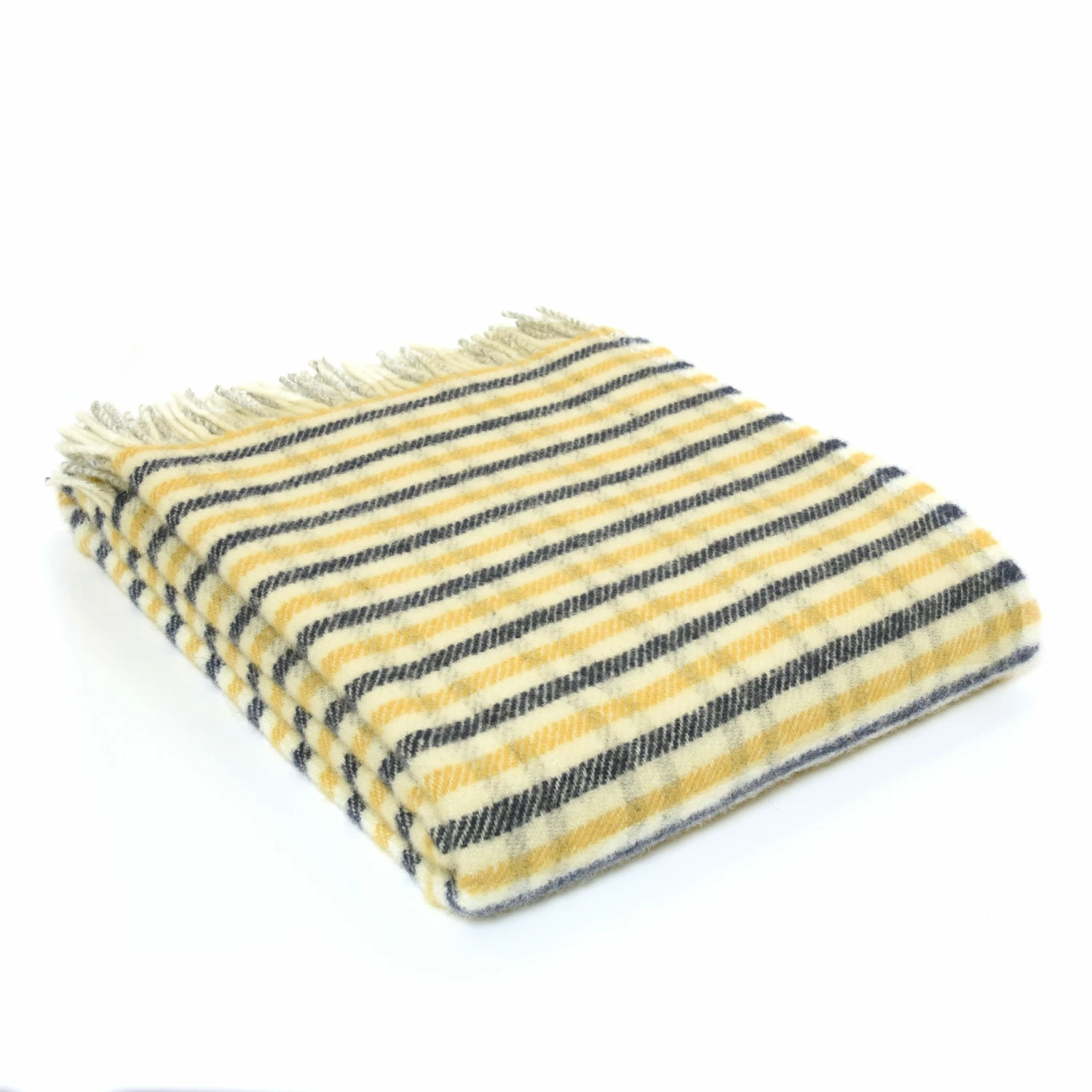 Tweedmill Navy/Yellow Gun Club Pure New Wool Throw 150 x 183cm 3 Tweedmill Navy/Yellow Gun Club Pure New Wool Throw 150 x 183cm