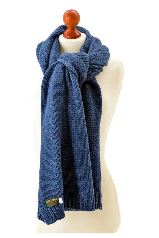 Tweedmill Blue Slate Knitted Alpaca Mix Throw 130cm x 180cm 4 Tweedmill Blue Slate Knitted Alpaca Mix Throw 130cm x 180cm