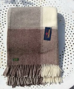 Tweedmill Jacob Block Check Pure New Wool Throw 150cm x 183cm