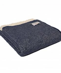 Tweedmill Navy Averil Pure New Wool Throw