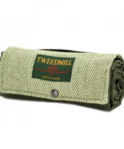Tweedmill Olive Herringbone Walker Companion Tweed Picnic Rug