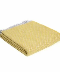 Tweedmill Yellow Diamond Pure New Wool Throw 140 x 183cm