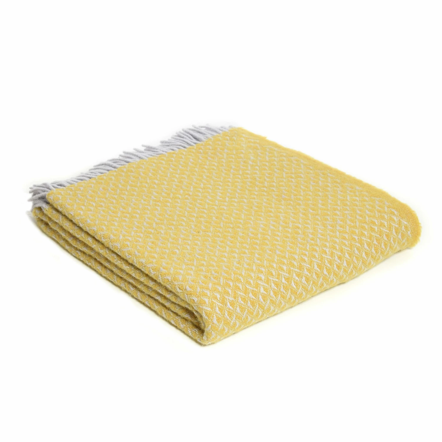 Tweedmill Yellow Diamond Pure New Wool Throw 140 x 183cm 3 Tweedmill Yellow Diamond Pure New Wool Throw 140 x 183cm