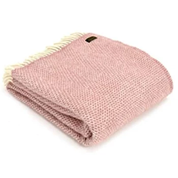 Tweedmill Dusky Pink Beehive Pure New Wool Throw 150cm x 183cm 3 Tweedmill Dusky Pink Beehive Pure New Wool Throw 150cm x 183cm