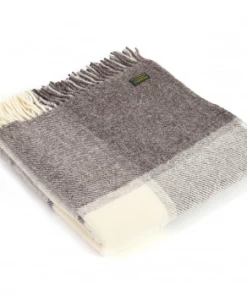 Tweedmill Jacob Block Check Pure New Wool Throw 150cm x 183cm