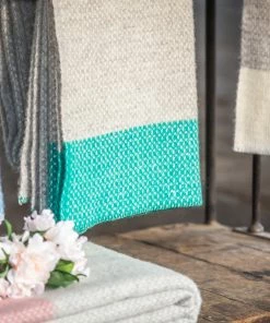 Tweedmill Throw Decke Crossweave Peacock Blue