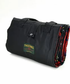 Tweedmill Royal Stewart Tartan & Black Eventer Pure New Wool Picnic Blanket