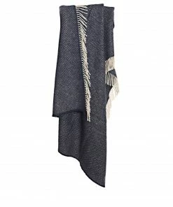 Tweedmill Navy Averil Pure New Wool Throw