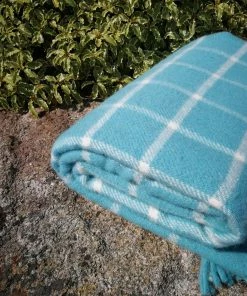 Tweedmill Spearmint Chequered Check Pure New Wool Throw 150cm x 183cm 11 Tweedmill Spearmint Chequered Check Pure New Wool Throw 150cm x 183cm