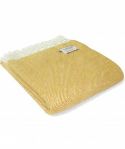 Tweedmill Tuscan Yellow Pure New Wool Delamere Throw