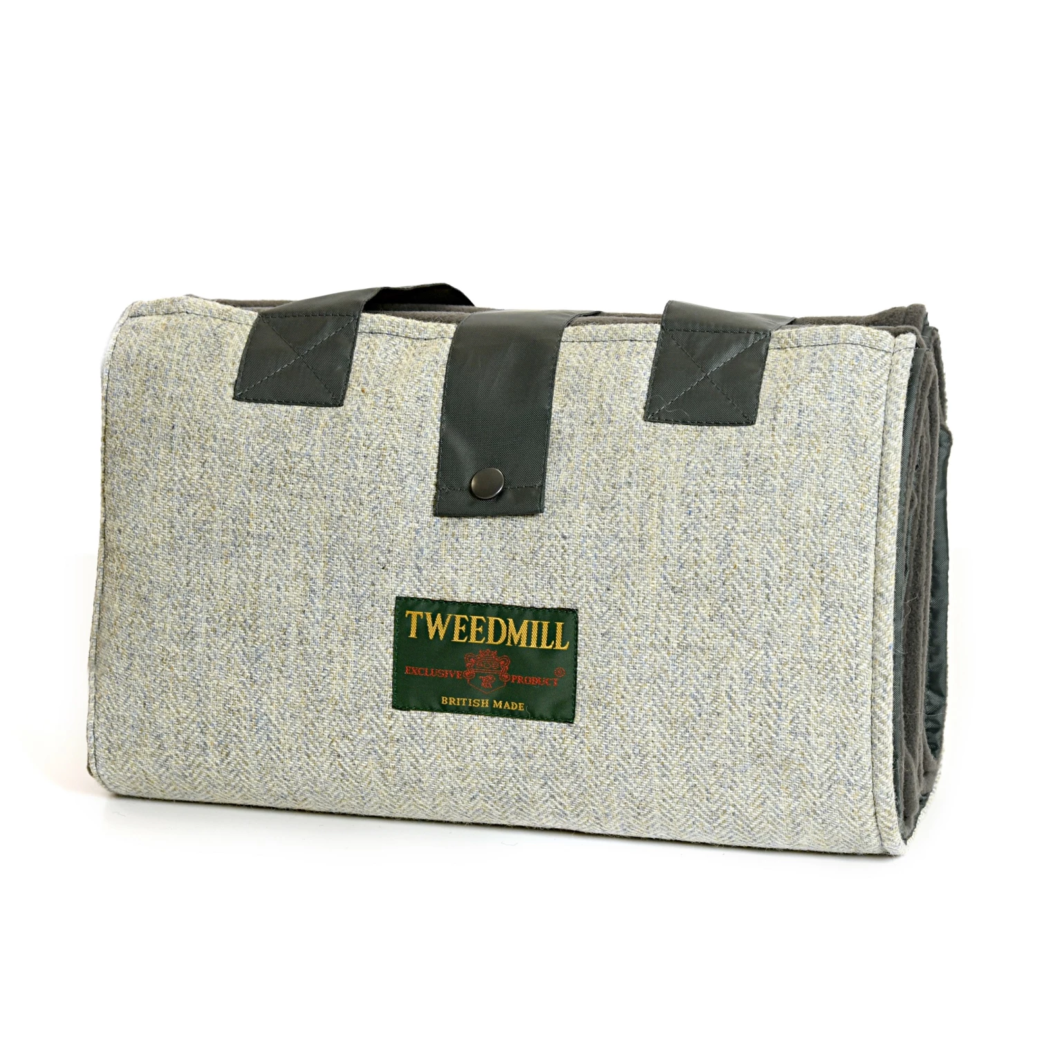 Tweedmill Pebble/Grey Herringbone Leisure/Picnic Rug with Tweed Pocket & Waterproof Backing 3 Tweedmill Pebble/Grey Herringbone Leisure/Picnic Rug with Tweed Pocket & Waterproof Backing
