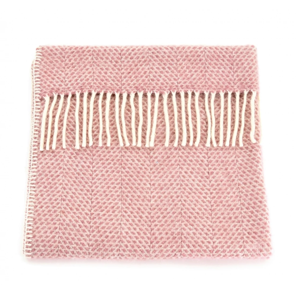 Tweedmill Dusky Pink Beehive Pure New Wool Throw 150cm x 183cm 4 Tweedmill Dusky Pink Beehive Pure New Wool Throw 150cm x 183cm