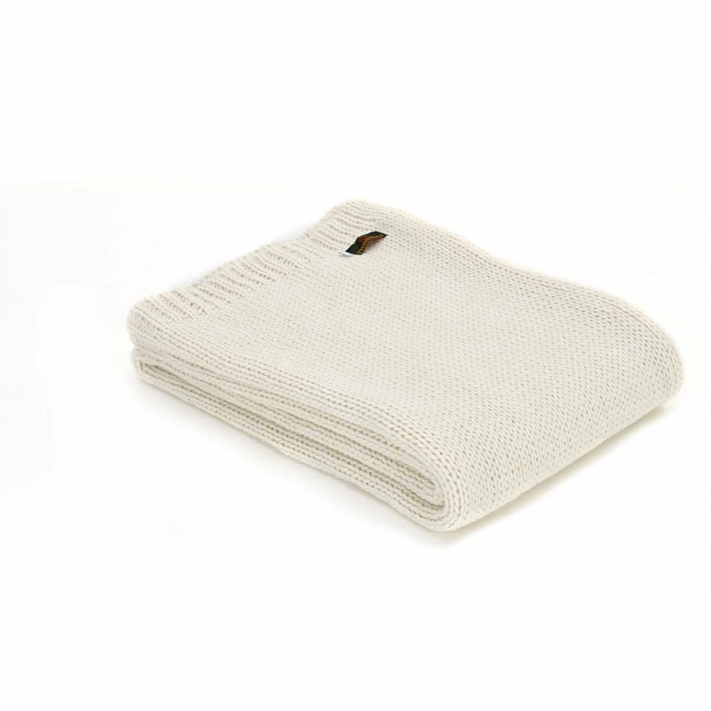 Tweedmill Cream Knitted Alpaca Mix Throw 130cm x 180cm 4 Tweedmill Cream Knitted Alpaca Mix Throw 130cm x 180cm